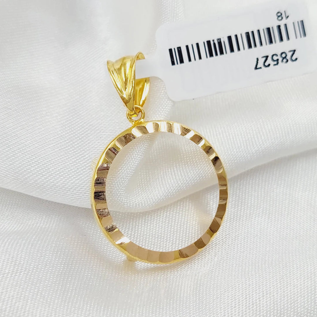 Rashadi Frame Pendant  Made Of 21K Yellow Gold by Saeed Jewelry-28966