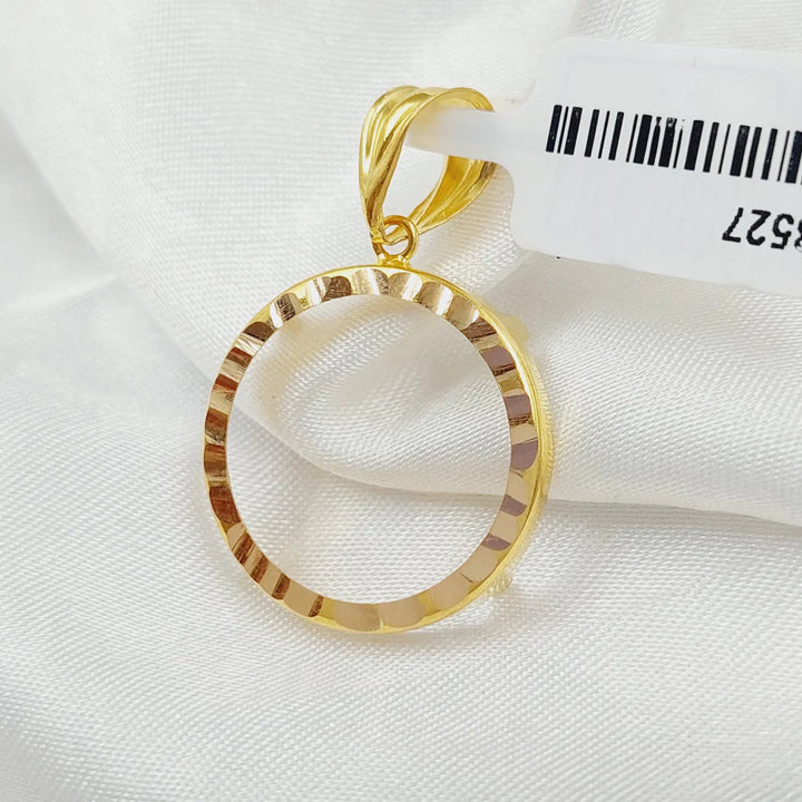 Rashadi Frame Pendant  Made Of 21K Yellow Gold by Saeed Jewelry-28966