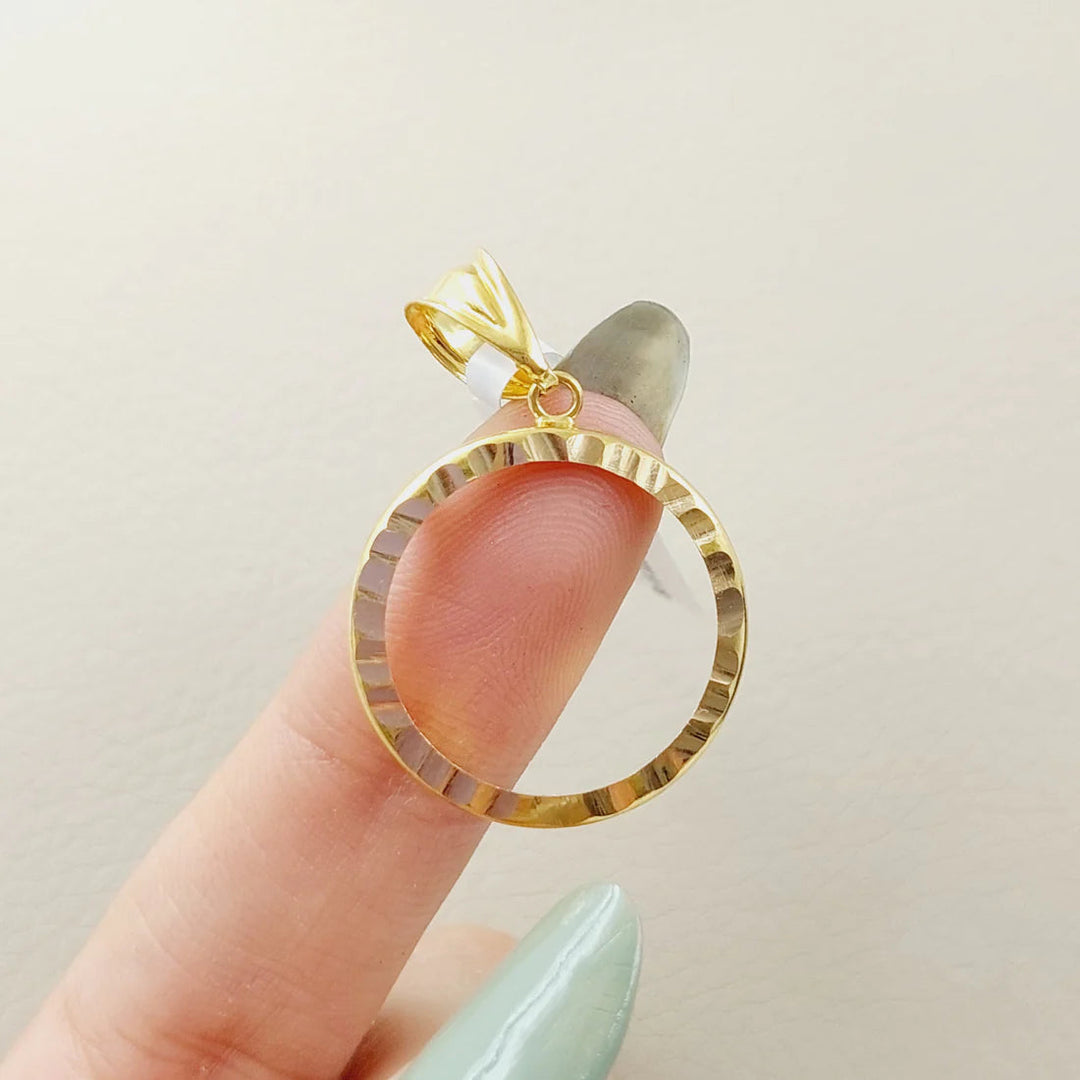 Rashadi Frame Pendant  Made Of 21K Yellow Gold by Saeed Jewelry-28966