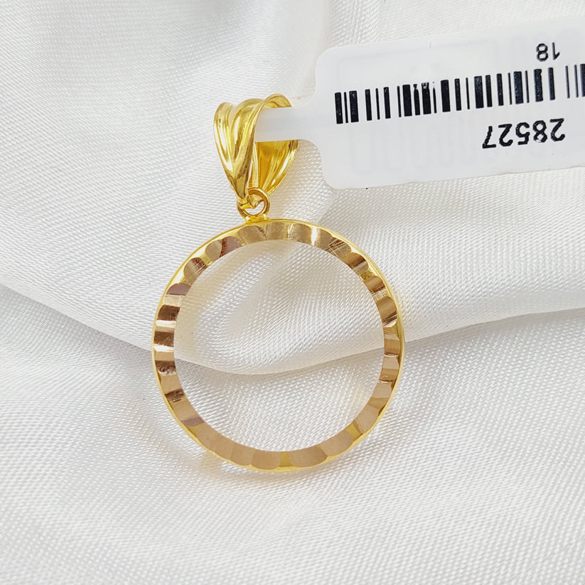 Rashadi Frame Pendant  Made Of 21K Yellow Gold by Saeed Jewelry-28966