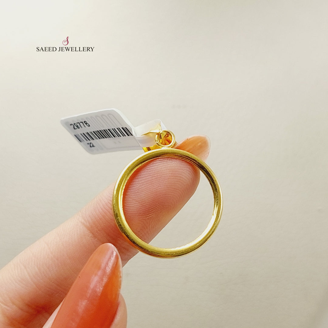 Rashadi Frame Pendant  Made Of 21K Yellow Gold by Saeed Jewelry-29776