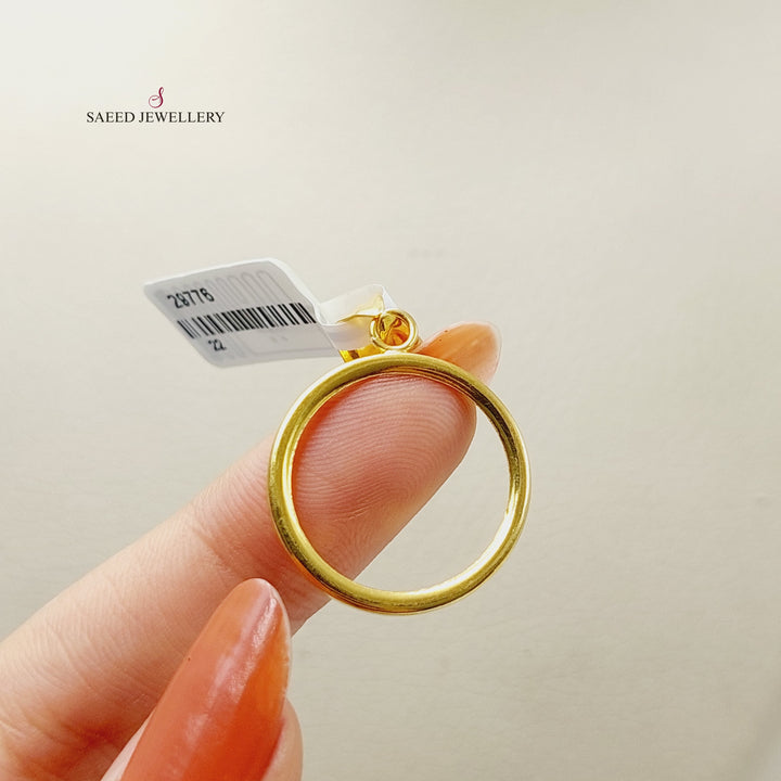 Rashadi Frame Pendant  Made Of 21K Yellow Gold by Saeed Jewelry-29776