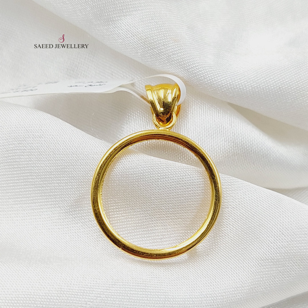 Rashadi Frame Pendant  Made Of 21K Yellow Gold by Saeed Jewelry-29776