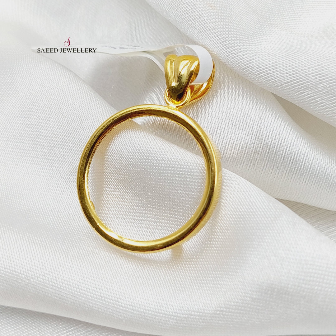 Rashadi Frame Pendant  Made Of 21K Yellow Gold by Saeed Jewelry-29776