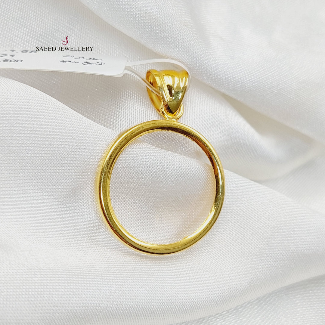 Rashadi Frame Pendant  Made Of 21K Yellow Gold by Saeed Jewelry-29776