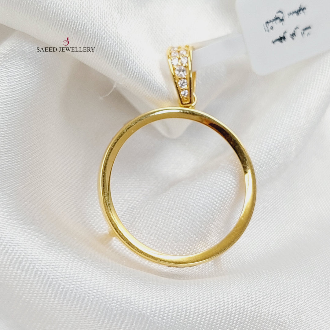 Rashadi Frame Pendant  Made Of 21K Yellow Gold by Saeed Jewelry-29954