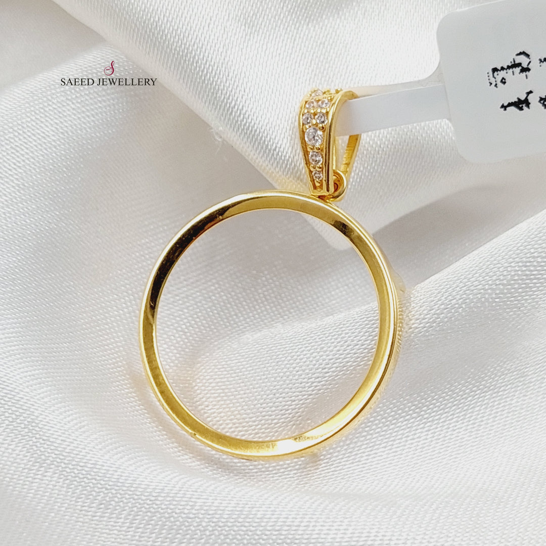 Rashadi Frame Pendant  Made Of 21K Yellow Gold by Saeed Jewelry-29954