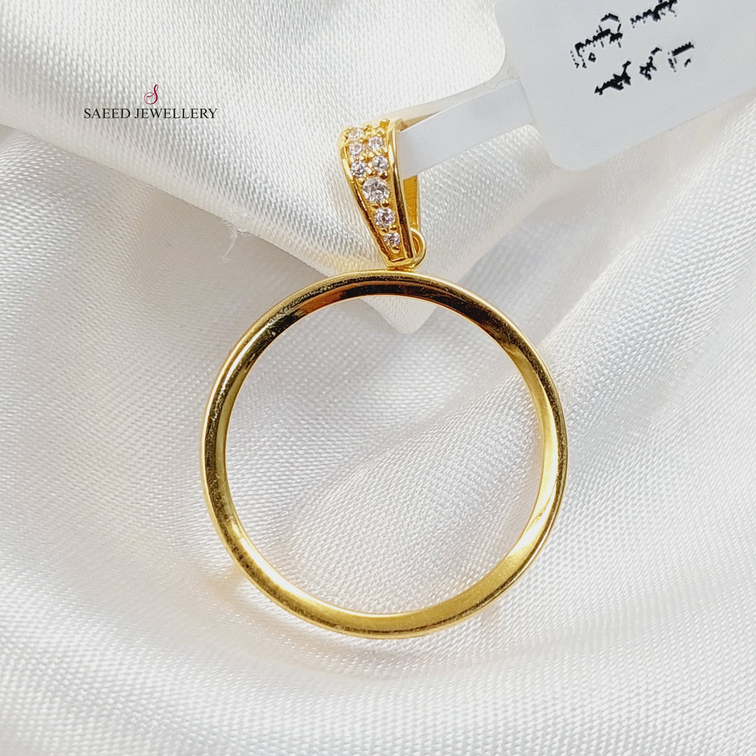 Rashadi Frame Pendant  Made Of 21K Yellow Gold by Saeed Jewelry-29954