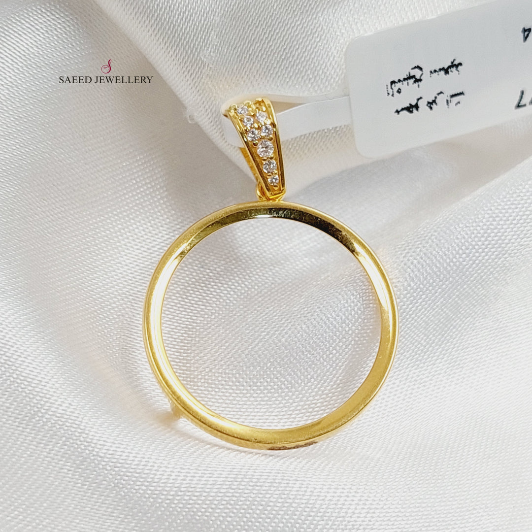 Rashadi Frame Pendant  Made Of 21K Yellow Gold by Saeed Jewelry-29954