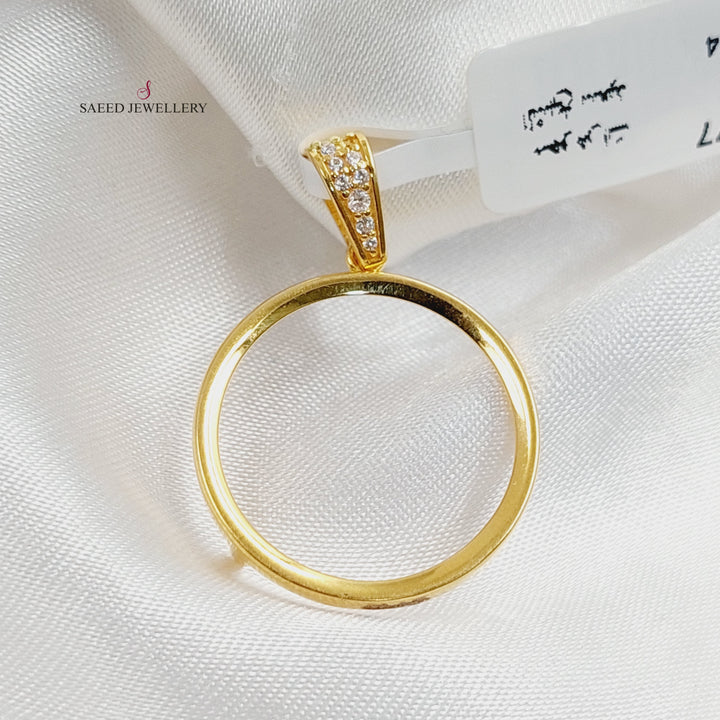 Rashadi Frame Pendant  Made Of 21K Yellow Gold by Saeed Jewelry-29954