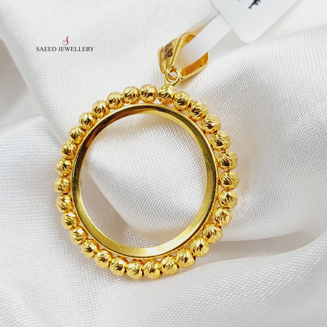 Rashadi Frame Pendant  Made Of 21K Yellow Gold by Saeed Jewelry-29955
