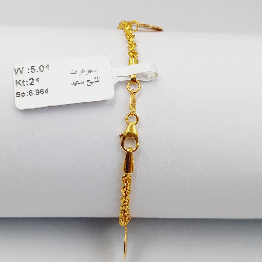 Rashadi Joy Bracelet  Made Of 21K Yellow Gold by Saeed Jewelry-29167