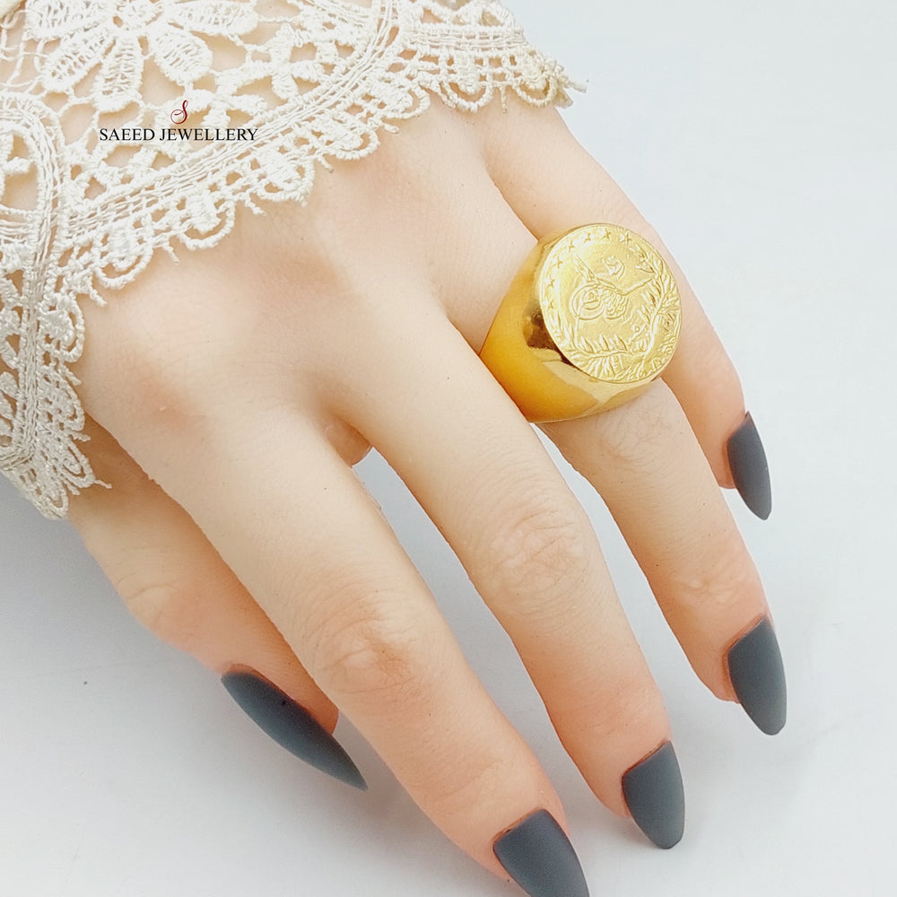 Rashadi Mens Ring Made Of 21K Yellow Gold by Saeed Jewelry-28303