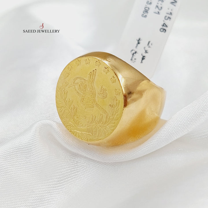 Rashadi Mens Ring Made Of 21K Yellow Gold by Saeed Jewelry-28303