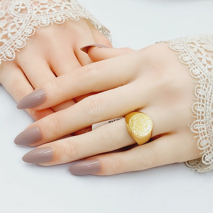 Rashadi Mens Ring  Made of 21K Yellow Gold by Saeed Jewelry-31061