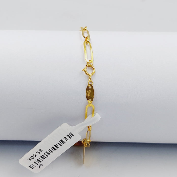 Rashadi Paperclip Bracelet  Made Of 18K Yellow Gold by Saeed Jewelry-30239