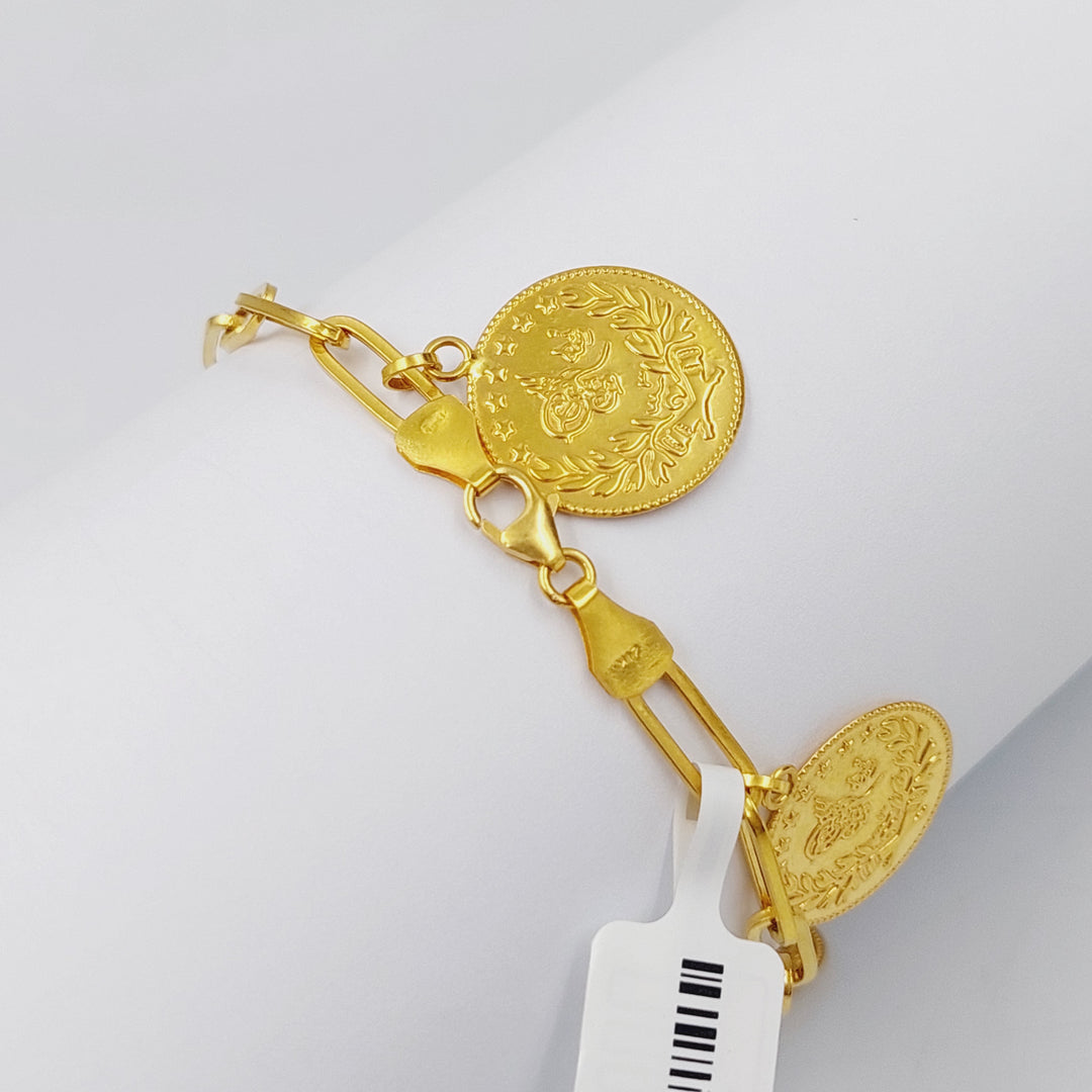 Rashadi Paperclip Bracelet Made Of 21K Yellow Gold by Saeed Jewelry-28528