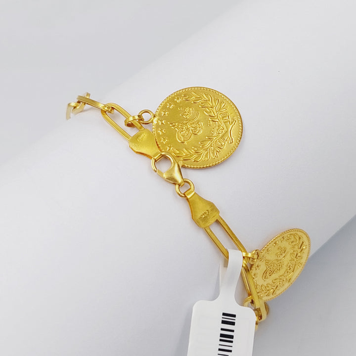 Rashadi Paperclip Bracelet Made Of 21K Yellow Gold by Saeed Jewelry-28528