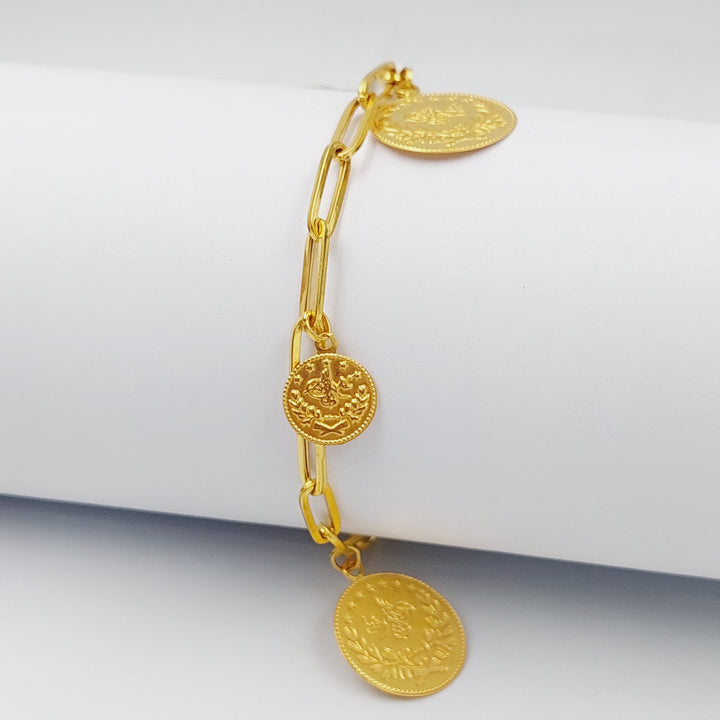 Rashadi Paperclip Bracelet Made Of 21K Yellow Gold by Saeed Jewelry-28528