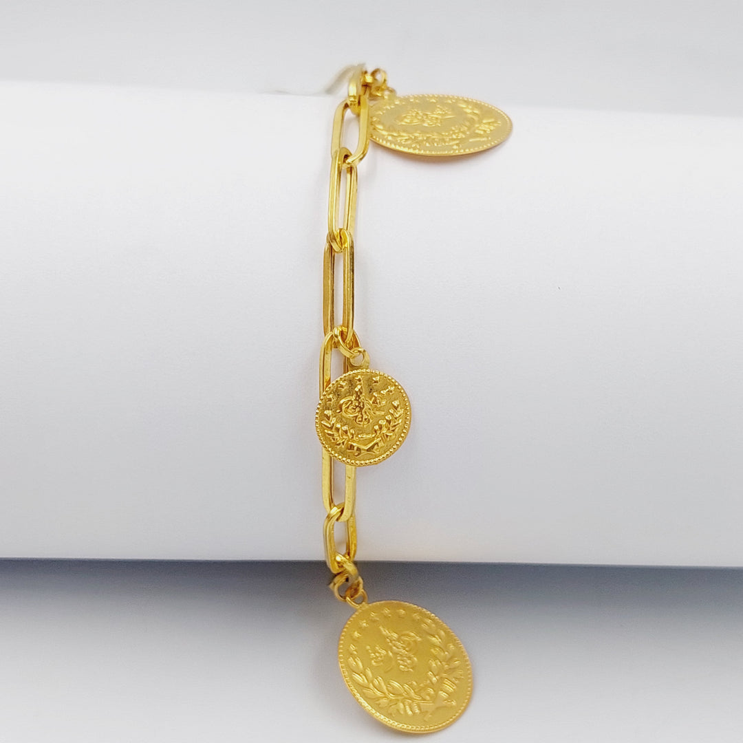 Rashadi Paperclip Bracelet Made Of 21K Yellow Gold by Saeed Jewelry-28528