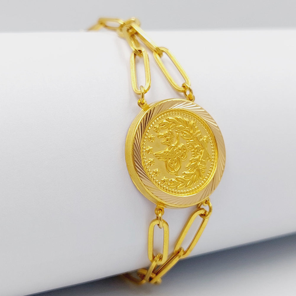 Rashadi Paperclip Bracelet  Made Of 21K Yellow Gold by Saeed Jewelry-28819