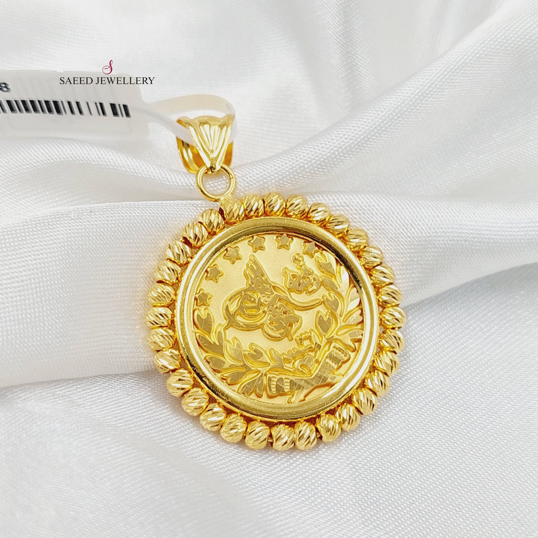 Rashadi Pendant  Made Of 21K Yellow Gold by Saeed Jewelry-29778