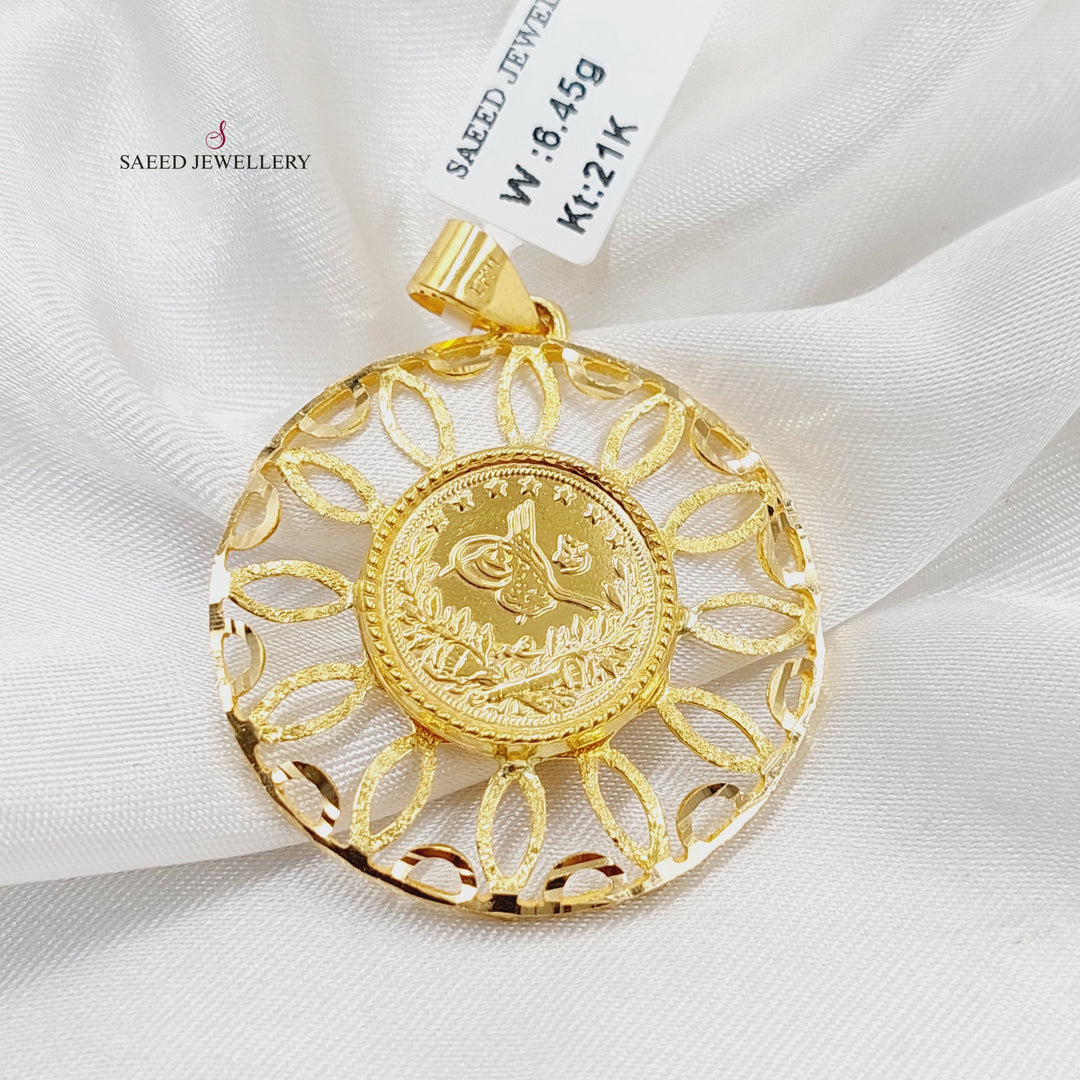 Rashadi Pendant  Made of 21K Yellow Gold by Saeed Jewelry-30795