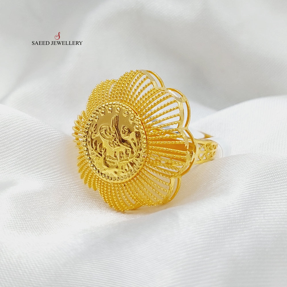 Rashadi Ring Made Of 21K Yellow Gold by Saeed Jewelry-27725