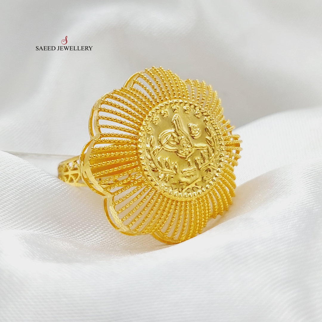 Rashadi Ring Made Of 21K Yellow Gold by Saeed Jewelry-27725