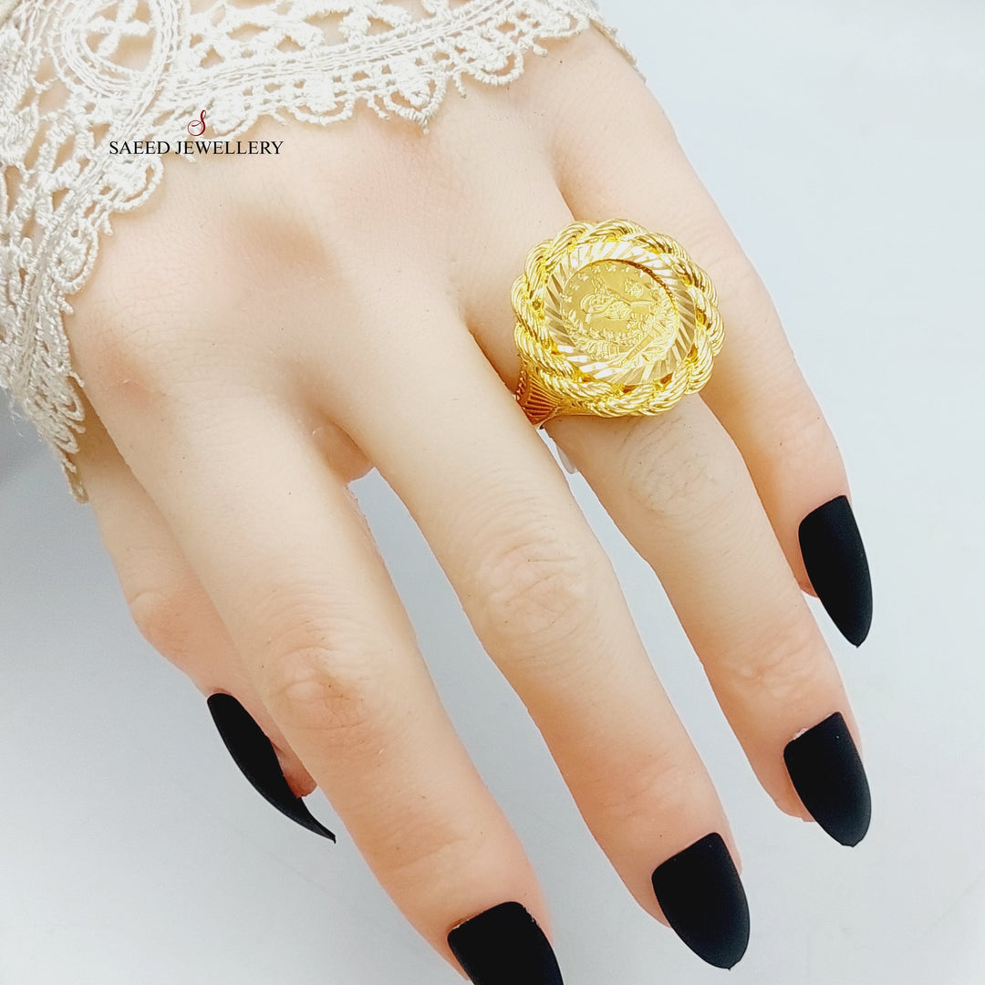 Rashadi Ring Made Of 21K Yellow Gold by Saeed Jewelry-28374