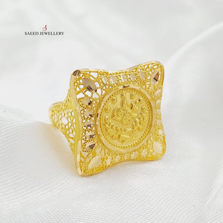 Rashadi Ring Made Of 21K Yellow Gold by Saeed Jewelry-28420