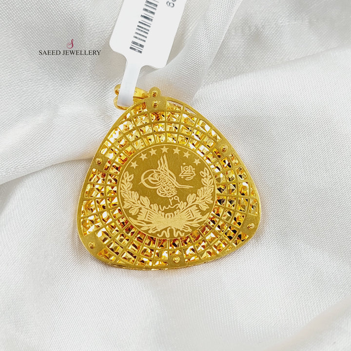 Rashadi Turkish Pendant  Made Of 21K Yellow Gold by Saeed Jewelry-30429