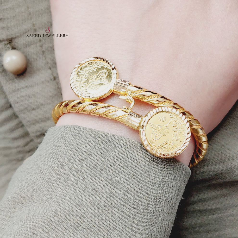 Rashadi Twisted Bracelet  Made Of 21K Yellow Gold by Saeed Jewelry-28709
