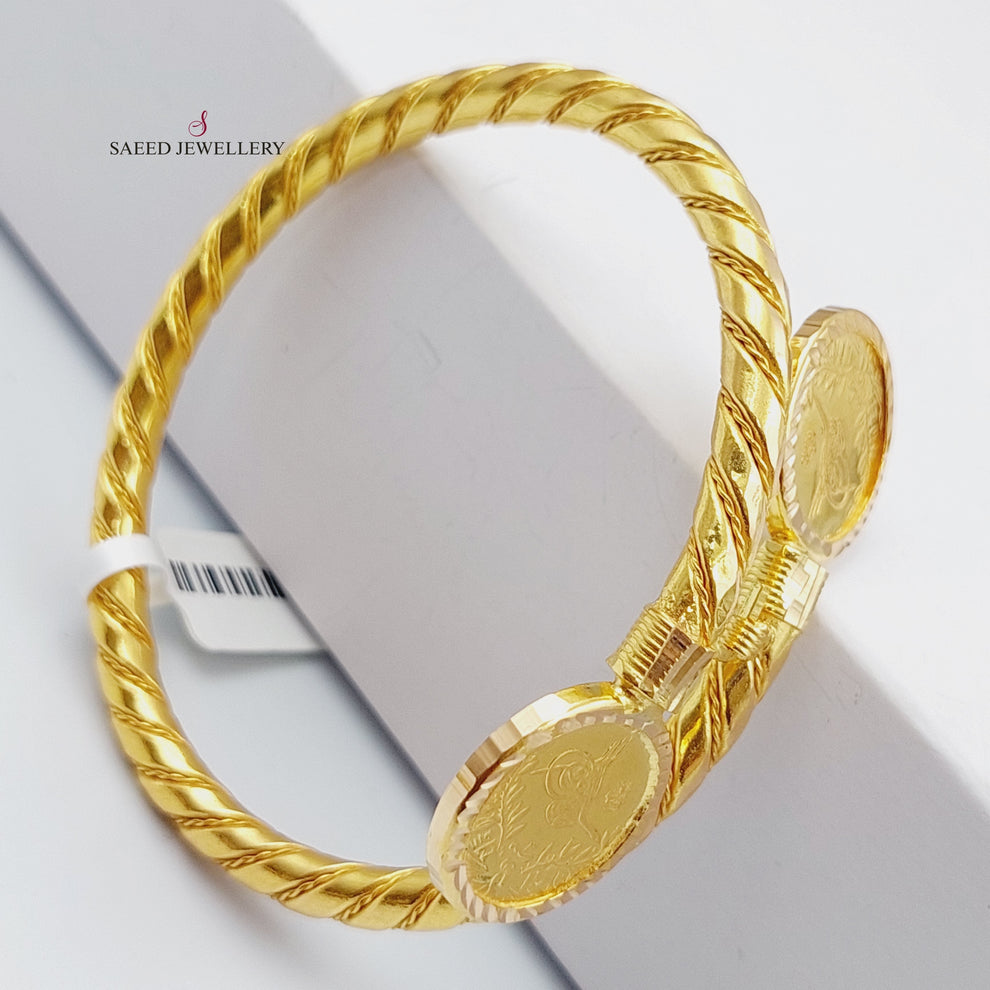 Rashadi Twisted Bracelet  Made Of 21K Yellow Gold by Saeed Jewelry-28709