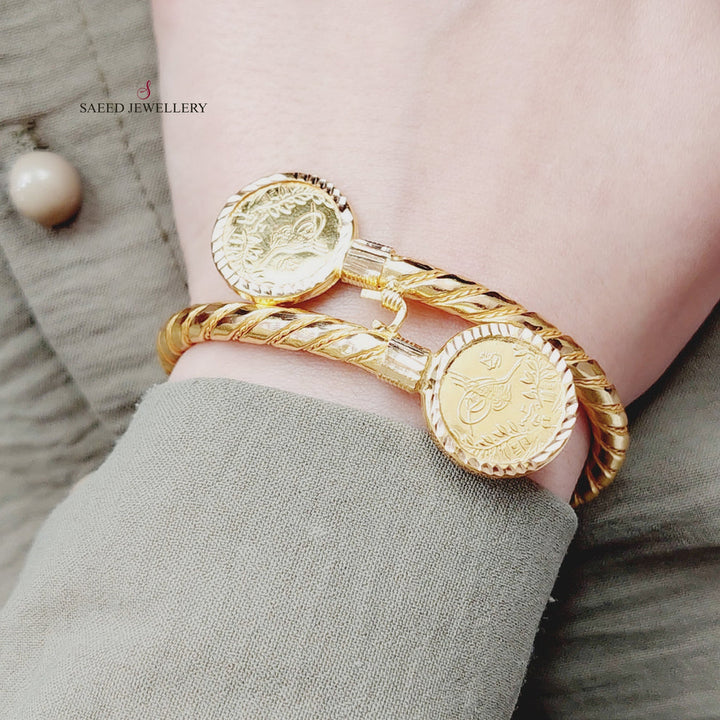 Rashadi Twisted Bracelet  Made Of 21K Yellow Gold by Saeed Jewelry-28710
