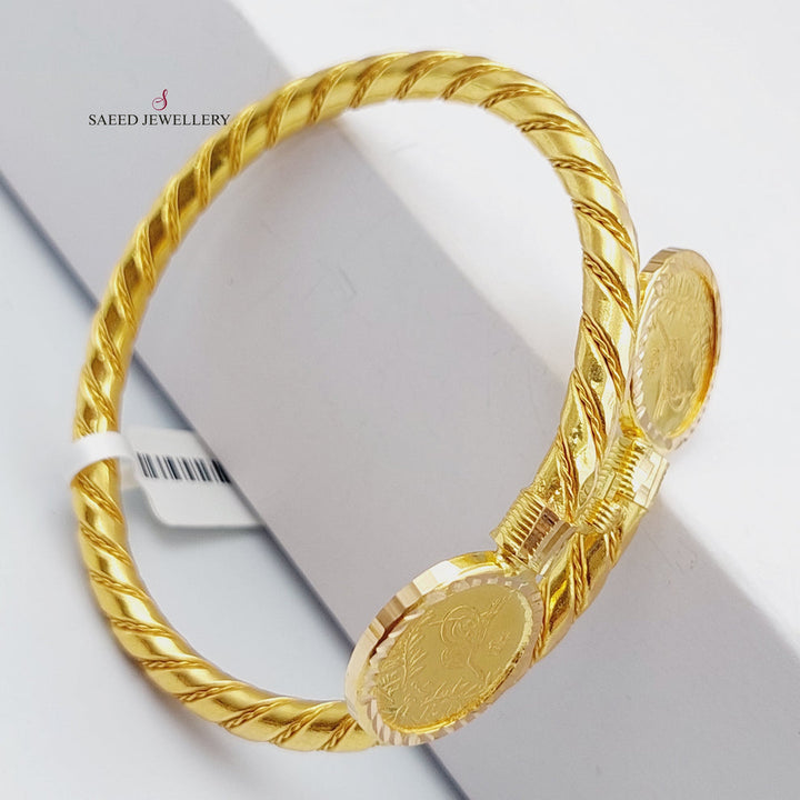 Rashadi Twisted Bracelet  Made Of 21K Yellow Gold by Saeed Jewelry-28710