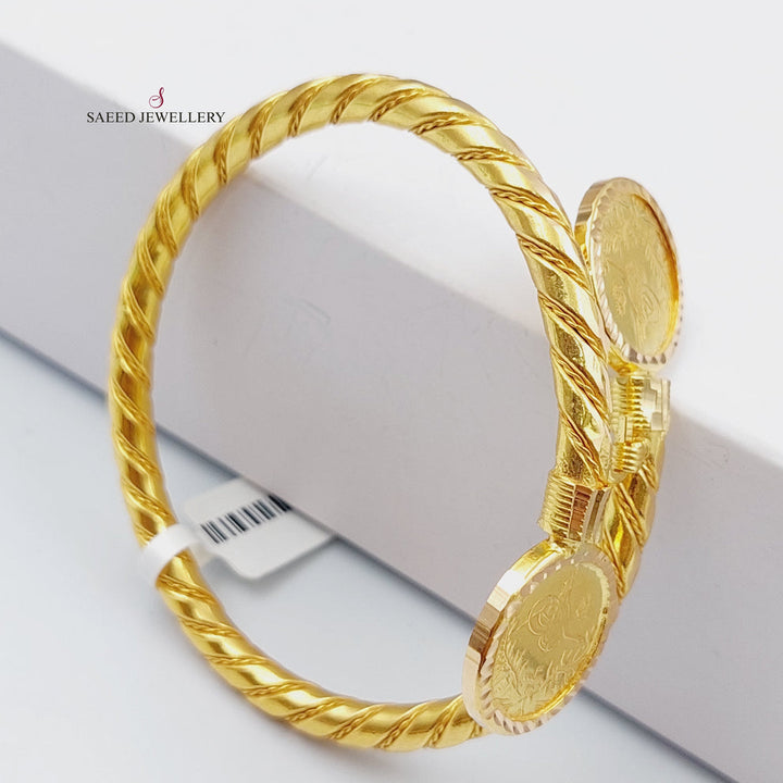 Rashadi Twisted Bracelet  Made Of 21K Yellow Gold by Saeed Jewelry-28710
