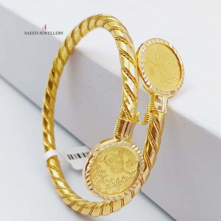 Rashadi Twisted Bracelet  Made Of 21K Yellow Gold by Saeed Jewelry-28710