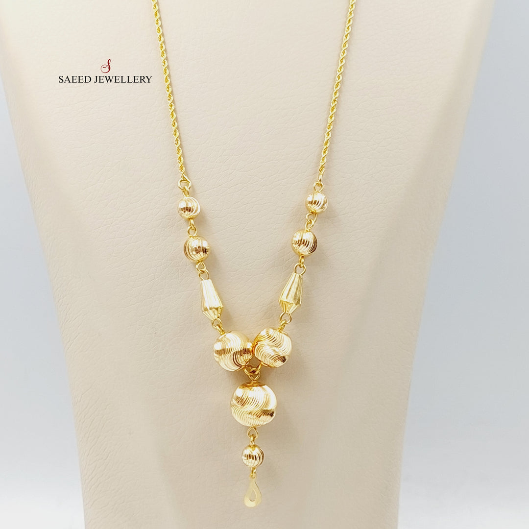 Rope Balls Necklace  Made Of 21K Yellow Gold by Saeed Jewelry-28743