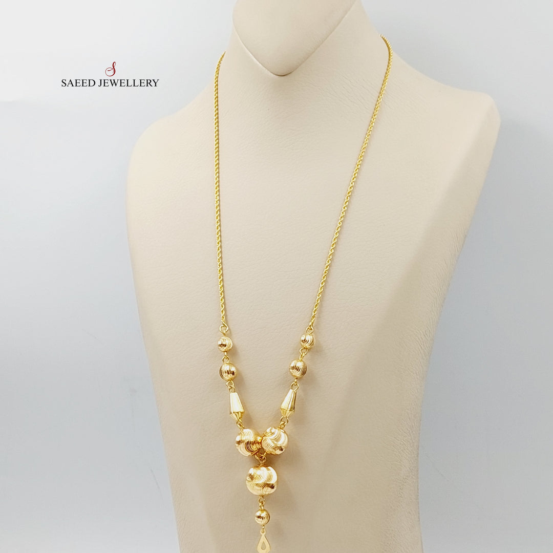 Rope Balls Necklace  Made Of 21K Yellow Gold by Saeed Jewelry-28743