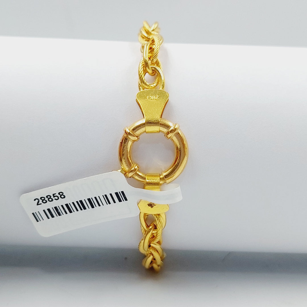 Rope Bracelet  Made Of 21K Yellow Gold by Saeed Jewelry-28858