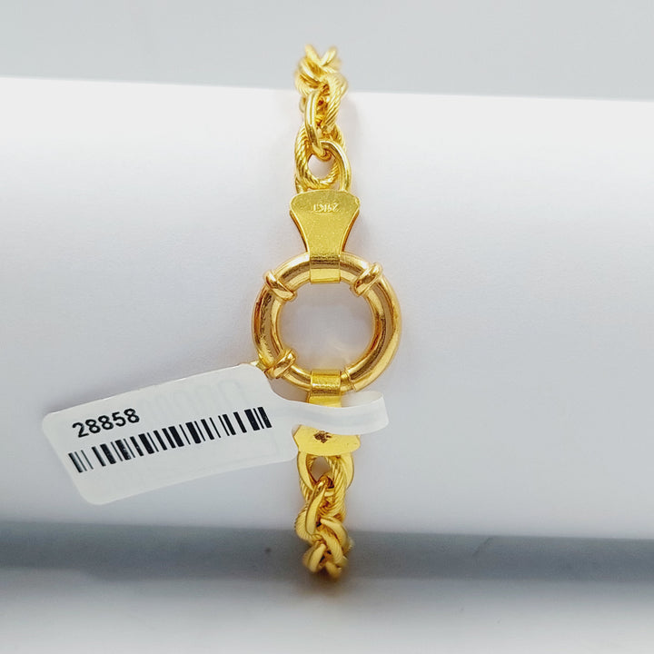 Rope Bracelet  Made Of 21K Yellow Gold by Saeed Jewelry-28858
