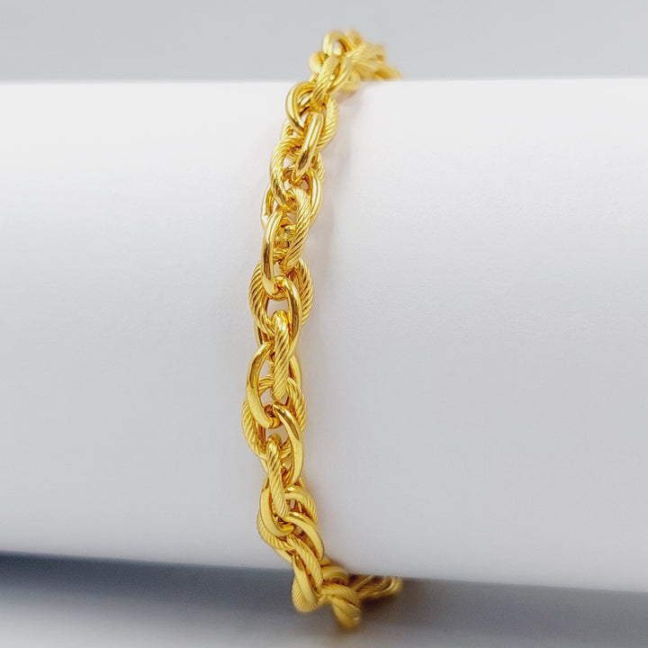 Rope Bracelet  Made Of 21K Yellow Gold by Saeed Jewelry-28858