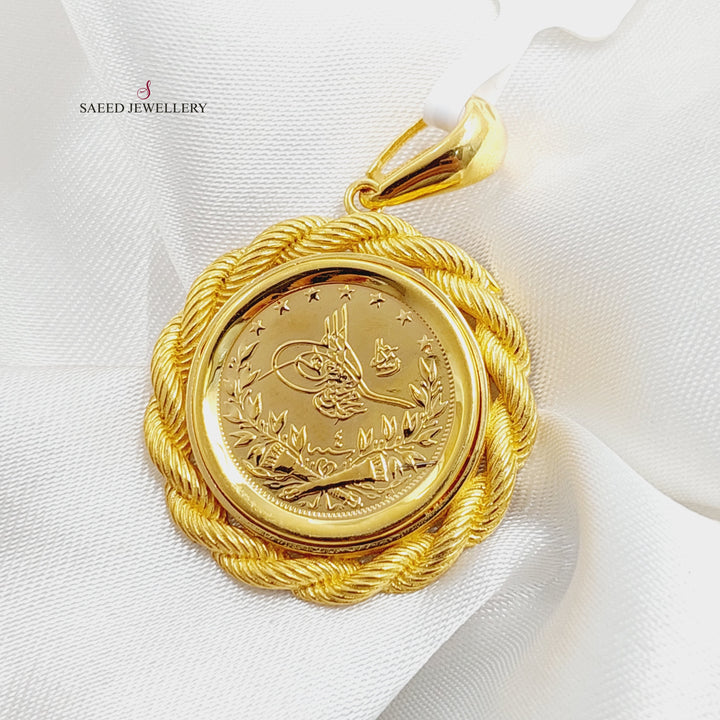 Rope Rashadi Pendant  Made Of 21K Yellow Gold by Saeed Jewelry-29855
