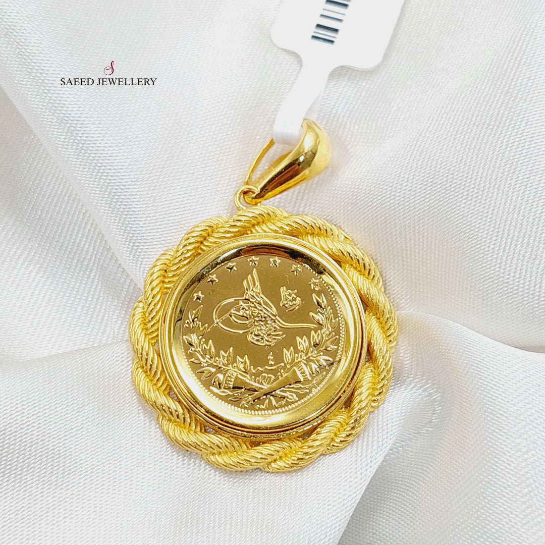 Rope Rashadi Pendant  Made Of 21K Yellow Gold by Saeed Jewelry-29855