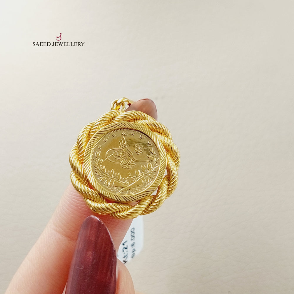 Rope Rashadi Pendant  Made Of 21K Yellow Gold by Saeed Jewelry-29856