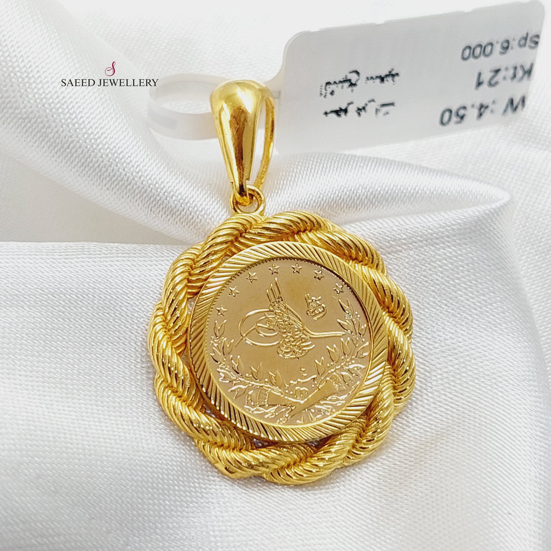 Rope Rashadi Pendant  Made Of 21K Yellow Gold by Saeed Jewelry-29856