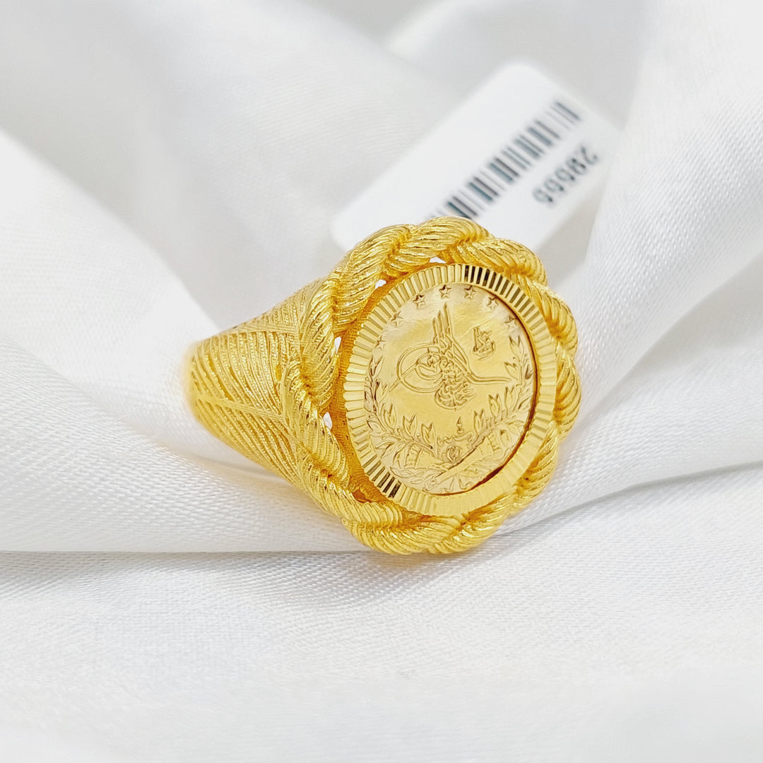 Rope Rashadi Ring  Made Of 21K Yellow Gold by Saeed Jewelry-29554