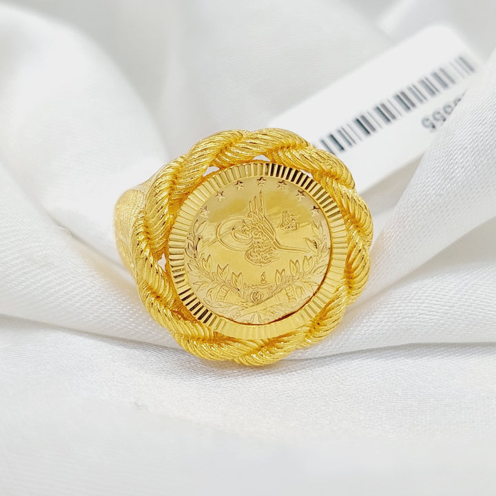 Rope Rashadi Ring  Made Of 21K Yellow Gold by Saeed Jewelry-29554