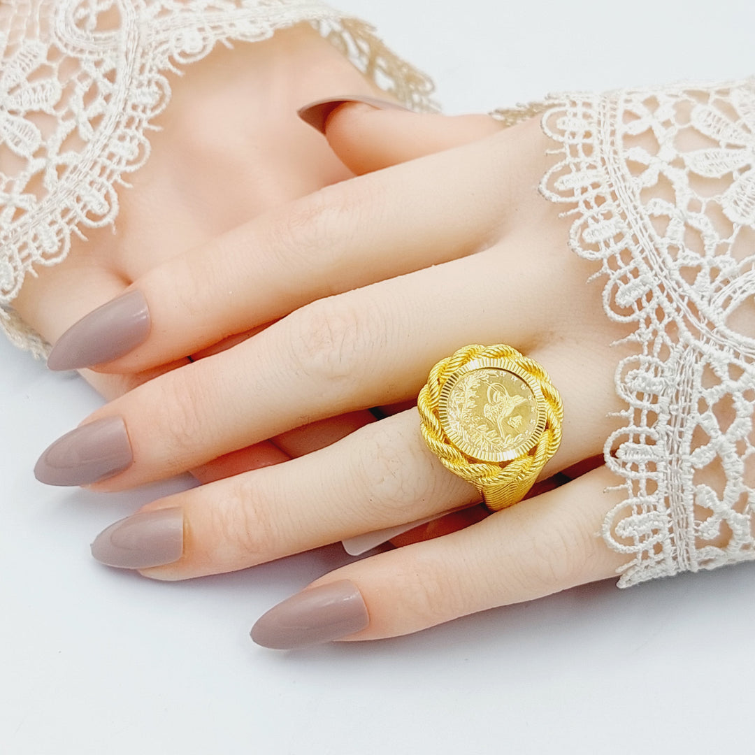 Rope Rashadi Ring  Made Of 21K Yellow Gold by Saeed Jewelry-29554